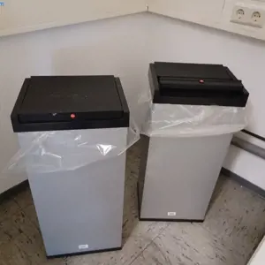 2 Hinged lid waste garbage can Hailo