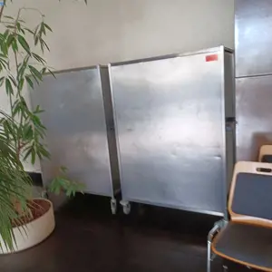 5 Stainless steel tray trolley Blanco