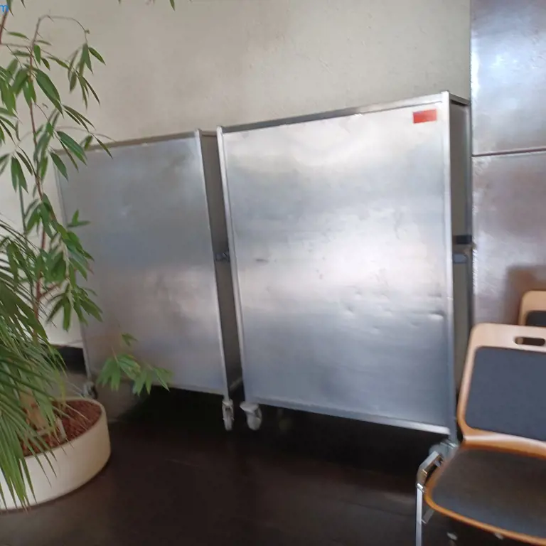 5 Stainless steel tray trolley Blanco