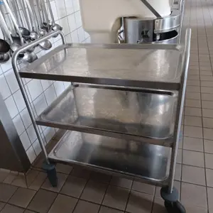 Stainless steel serving trolley B.PRO