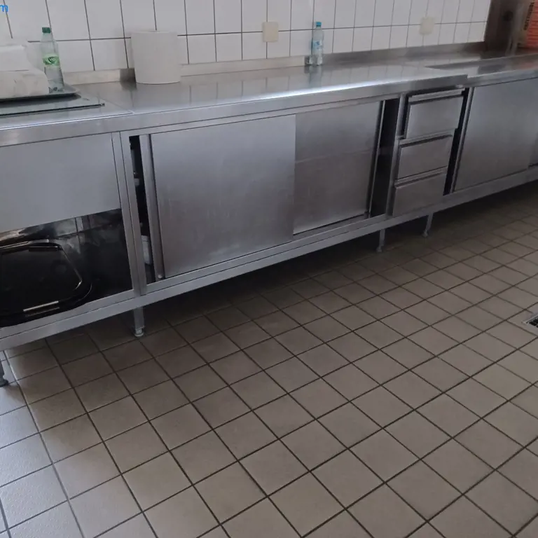 Stainless steel worktop