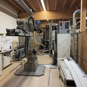 Processing center for modular furniture production with robot Top Srl Proxima