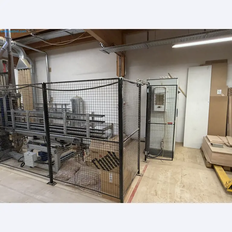 For sale due to insolvency. First-class longitudinal machining center with numerical control for modular furniture production with unloading robot-33