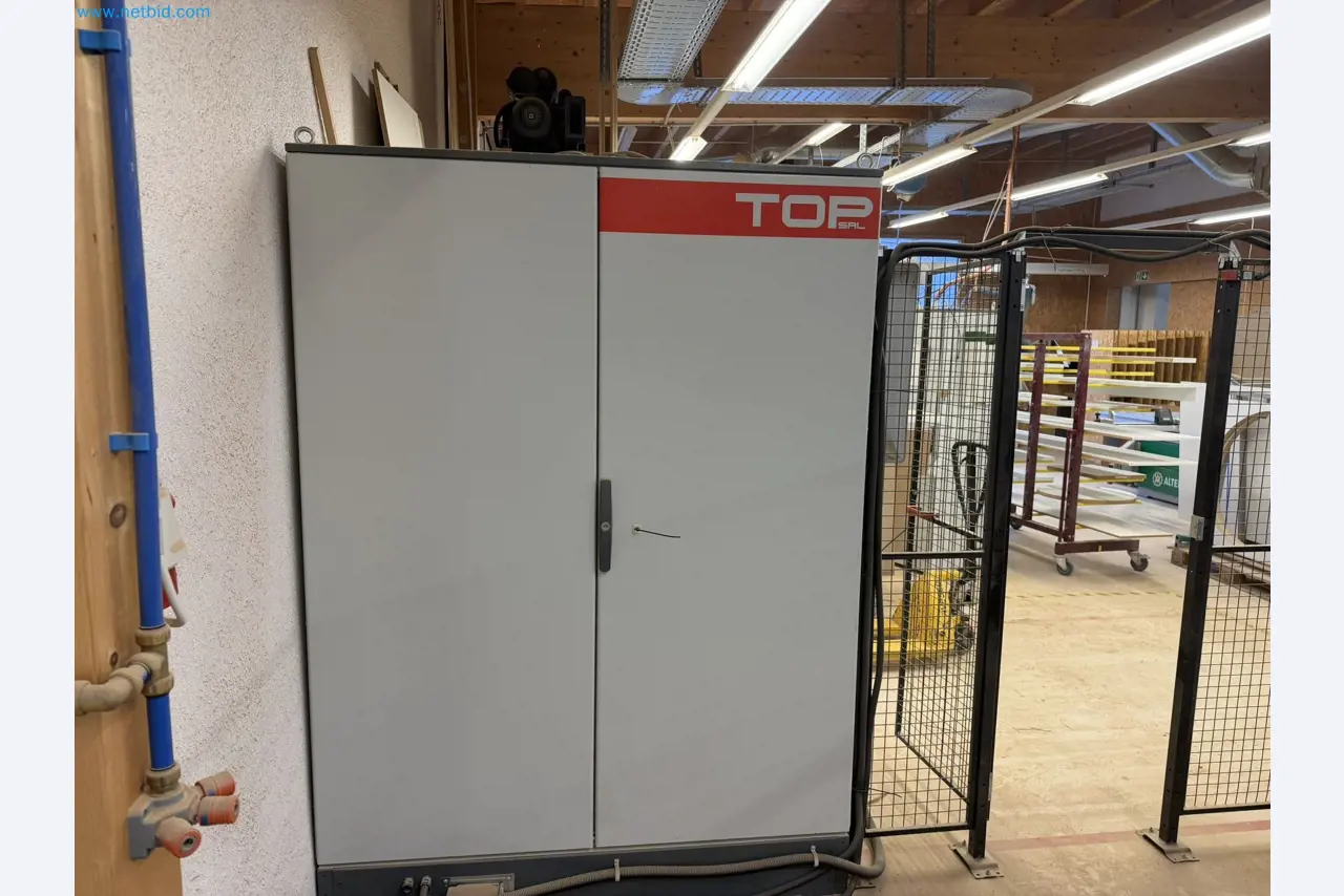 For sale due to insolvency. First-class longitudinal machining center with numerical control for modular furniture production with unloading robot-34