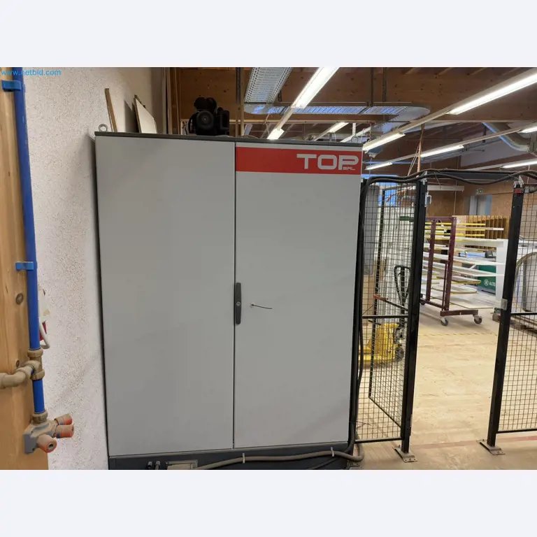 For sale due to insolvency. First-class longitudinal machining center with numerical control for modular furniture production with unloading robot-34