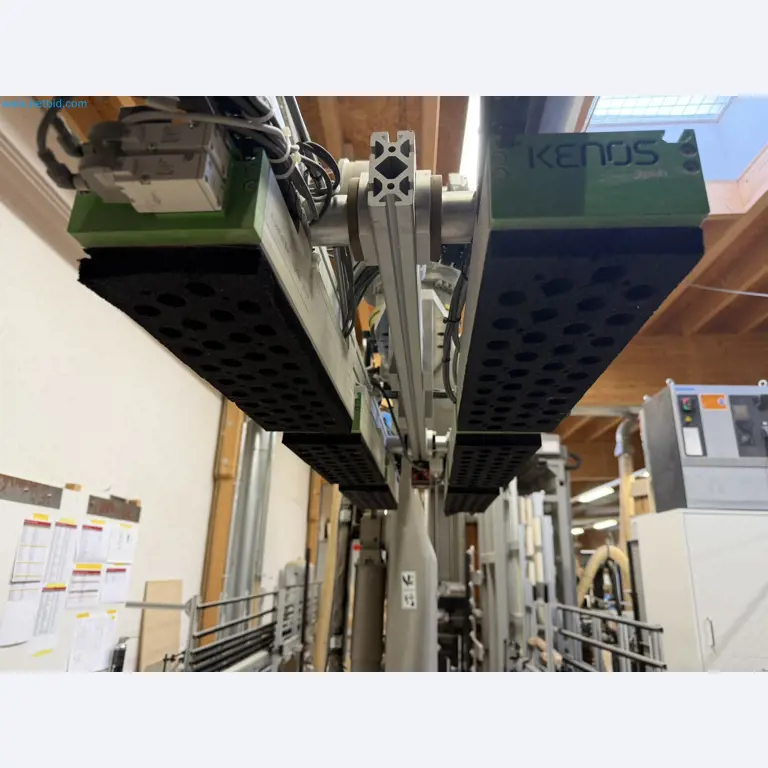 For sale due to insolvency. First-class longitudinal machining center with numerical control for modular furniture production with unloading robot-44