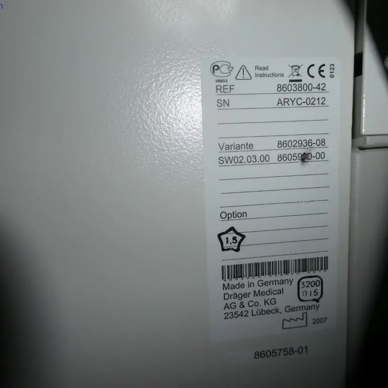 Aparat do znieczulania Dräger Medical AG & Co. KGaA Primus