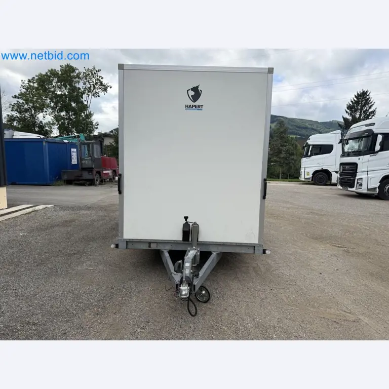 Passenger car tandem trailer Hapert SAPPHIRE TA/C39B/302 and passenger car plateau tandem trailer Eduard P4-22