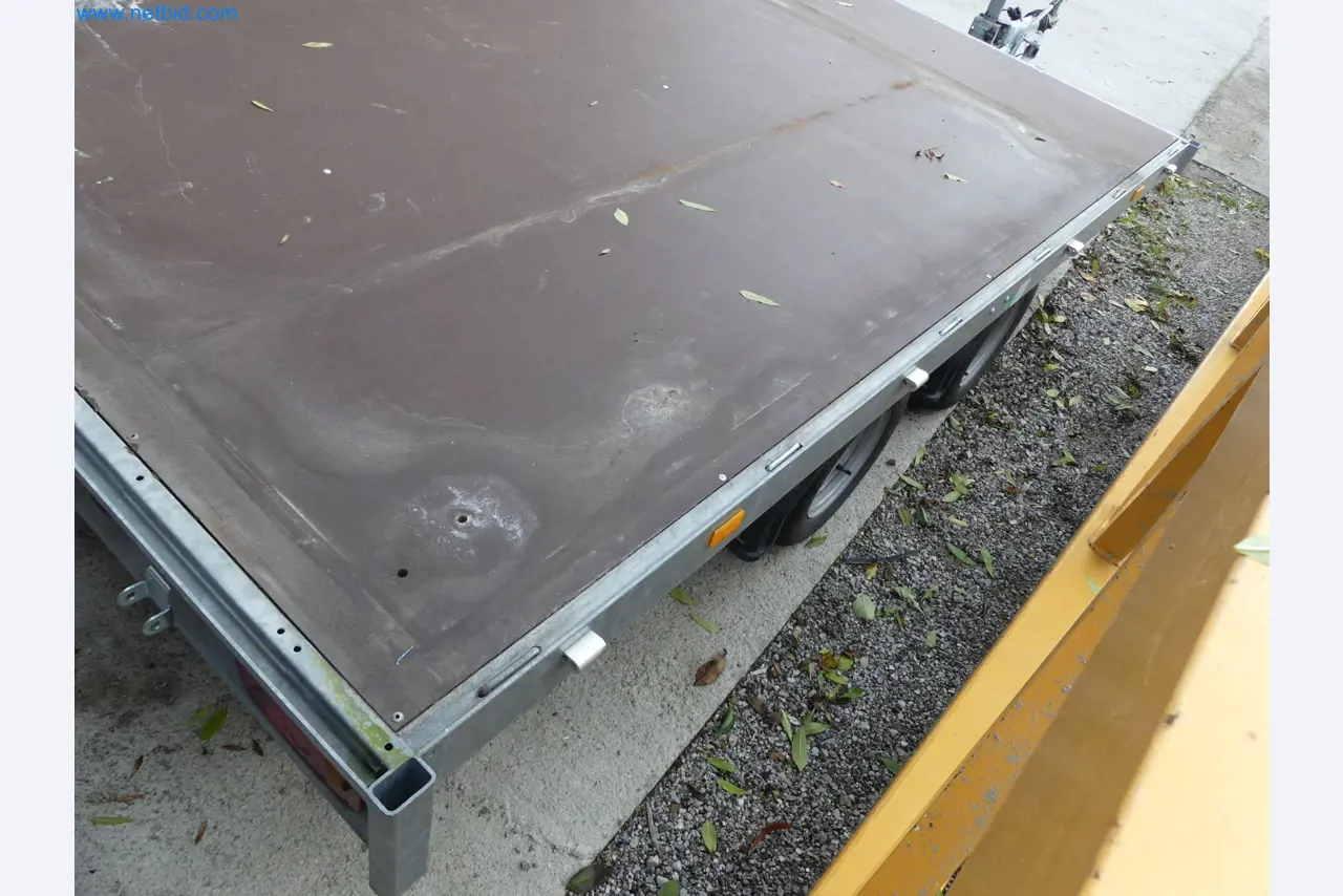 Passenger car tandem trailer Hapert SAPPHIRE TA/C39B/302 and passenger car plateau tandem trailer Eduard P4-4