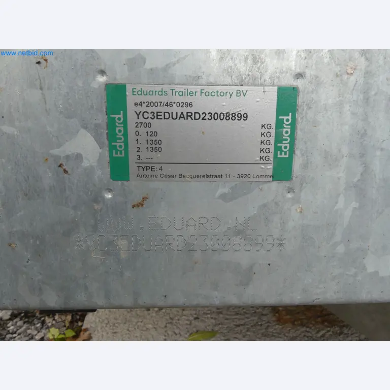 Passenger car tandem trailer Hapert SAPPHIRE TA/C39B/302 and passenger car plateau tandem trailer Eduard P4-8