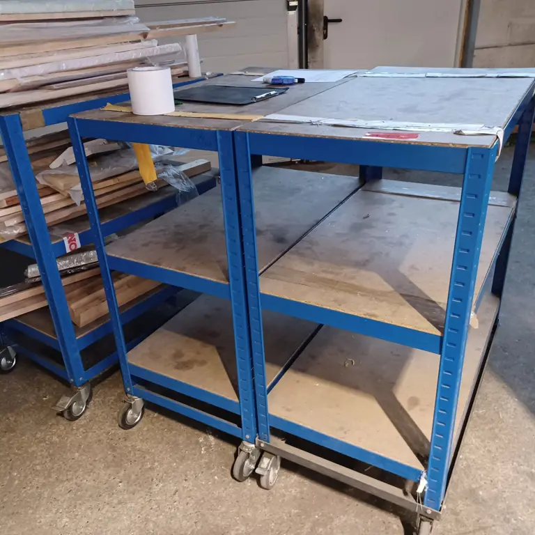 3 Shelf trolley/ plug-in shelving