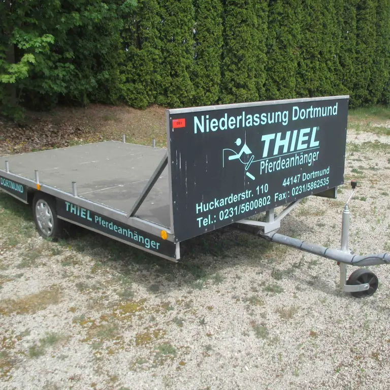 1-axle platform trailer