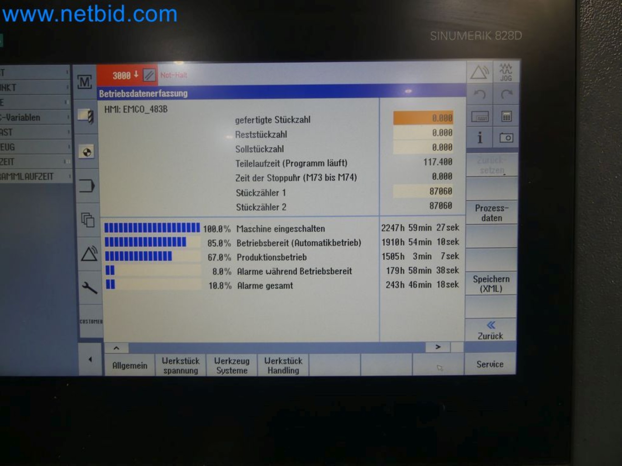 3-axis CNC lathe EMCO Turn E45-38