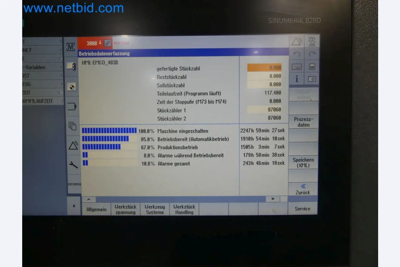 3-axis CNC lathe EMCO Turn E45-38