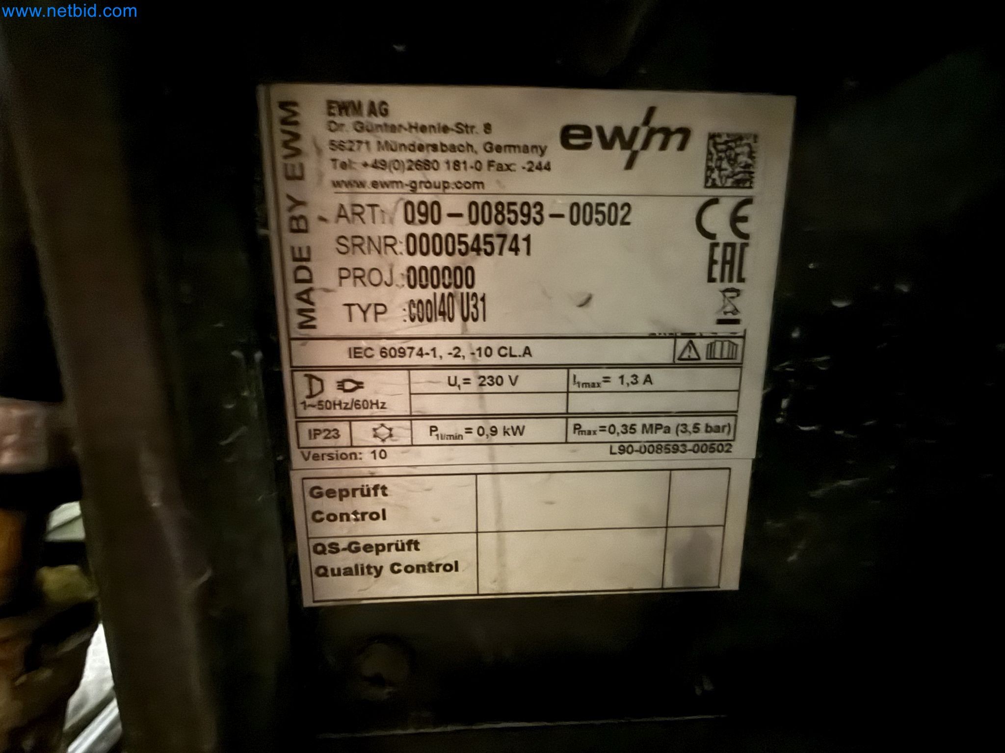 Equipment, material stocks and operating equipment of a plant construction company-1