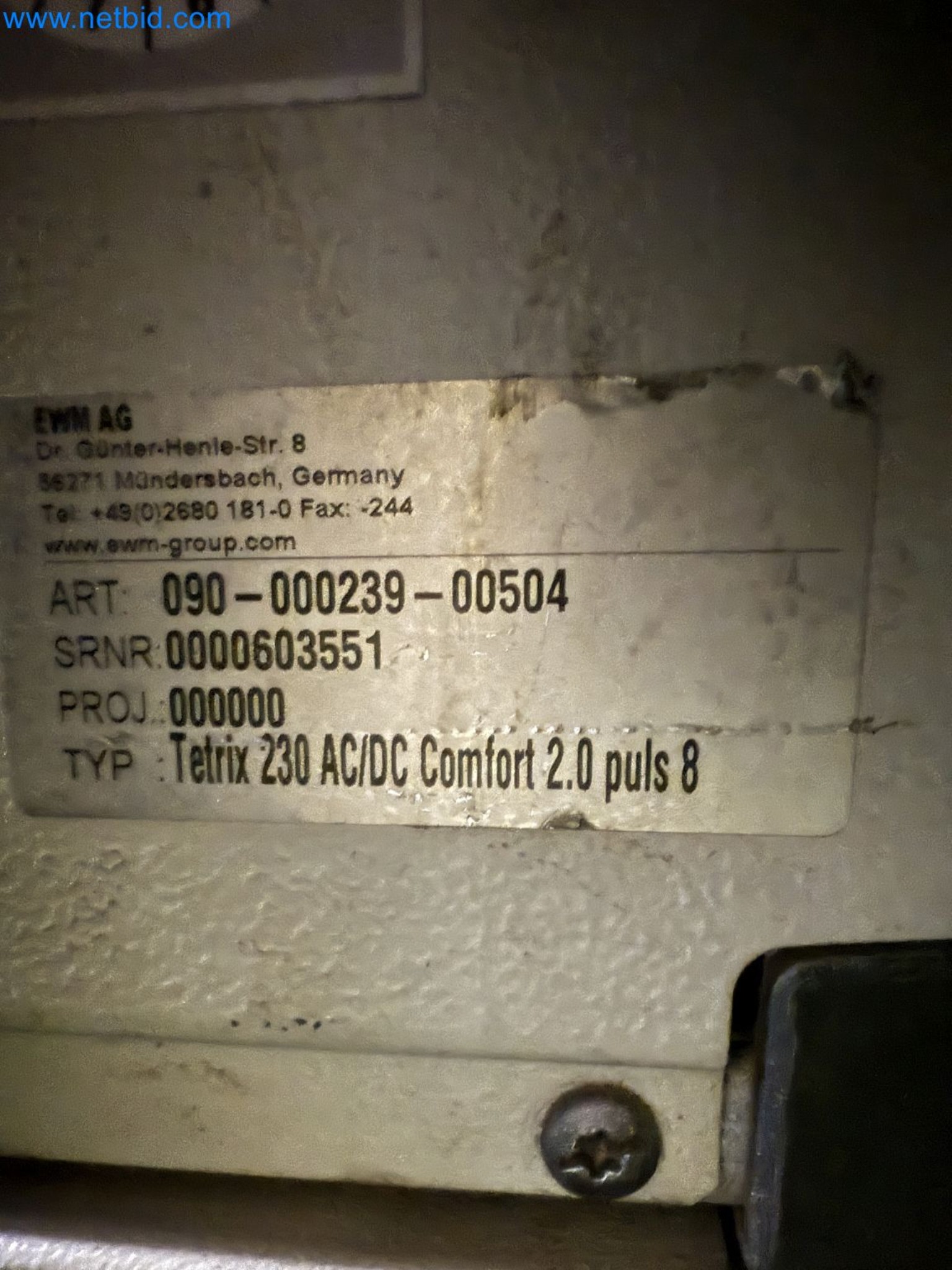 Equipment, material stocks and operating equipment of a plant construction company-1