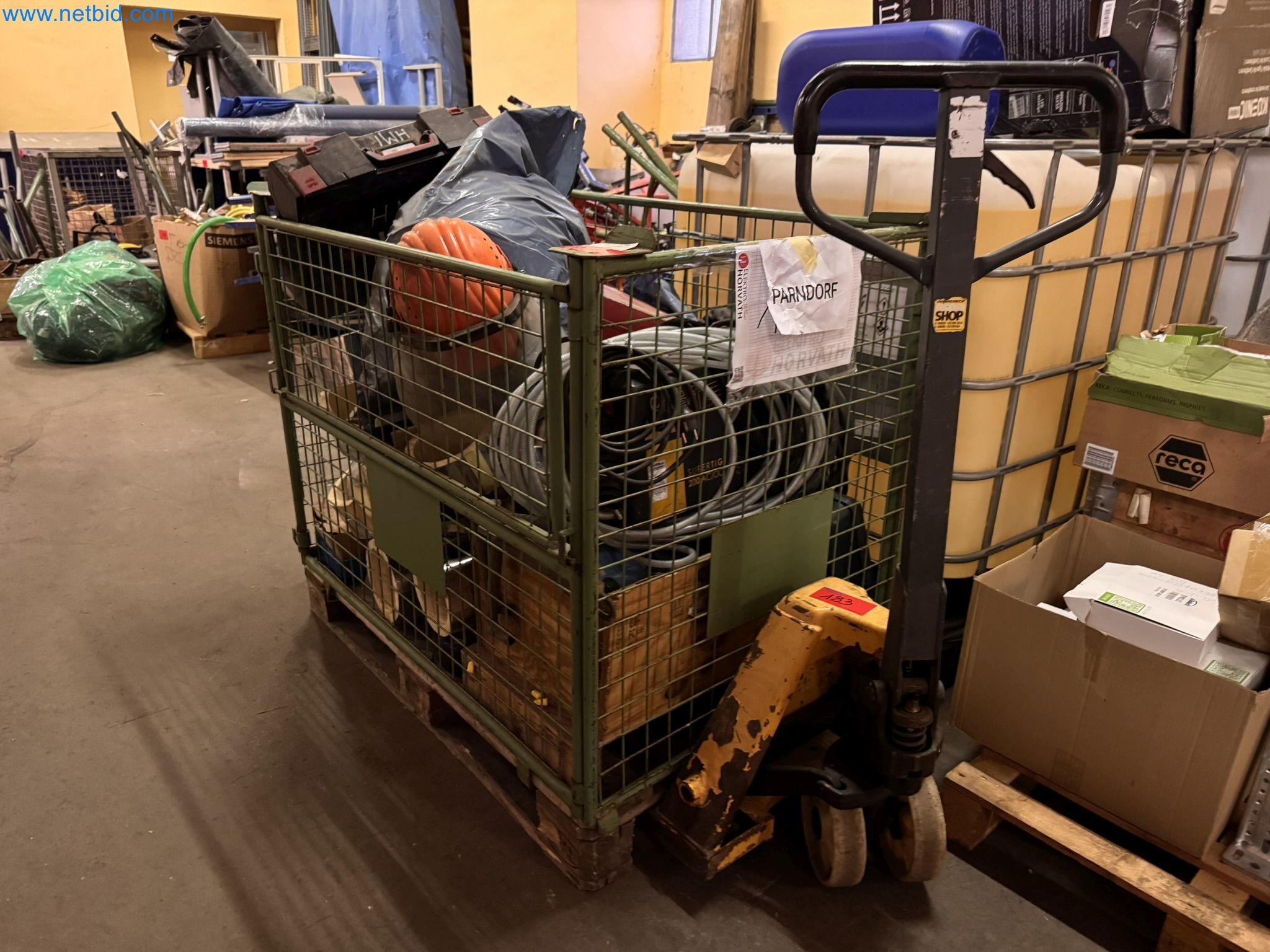 Equipment, material stocks and operating equipment of a plant construction company-1