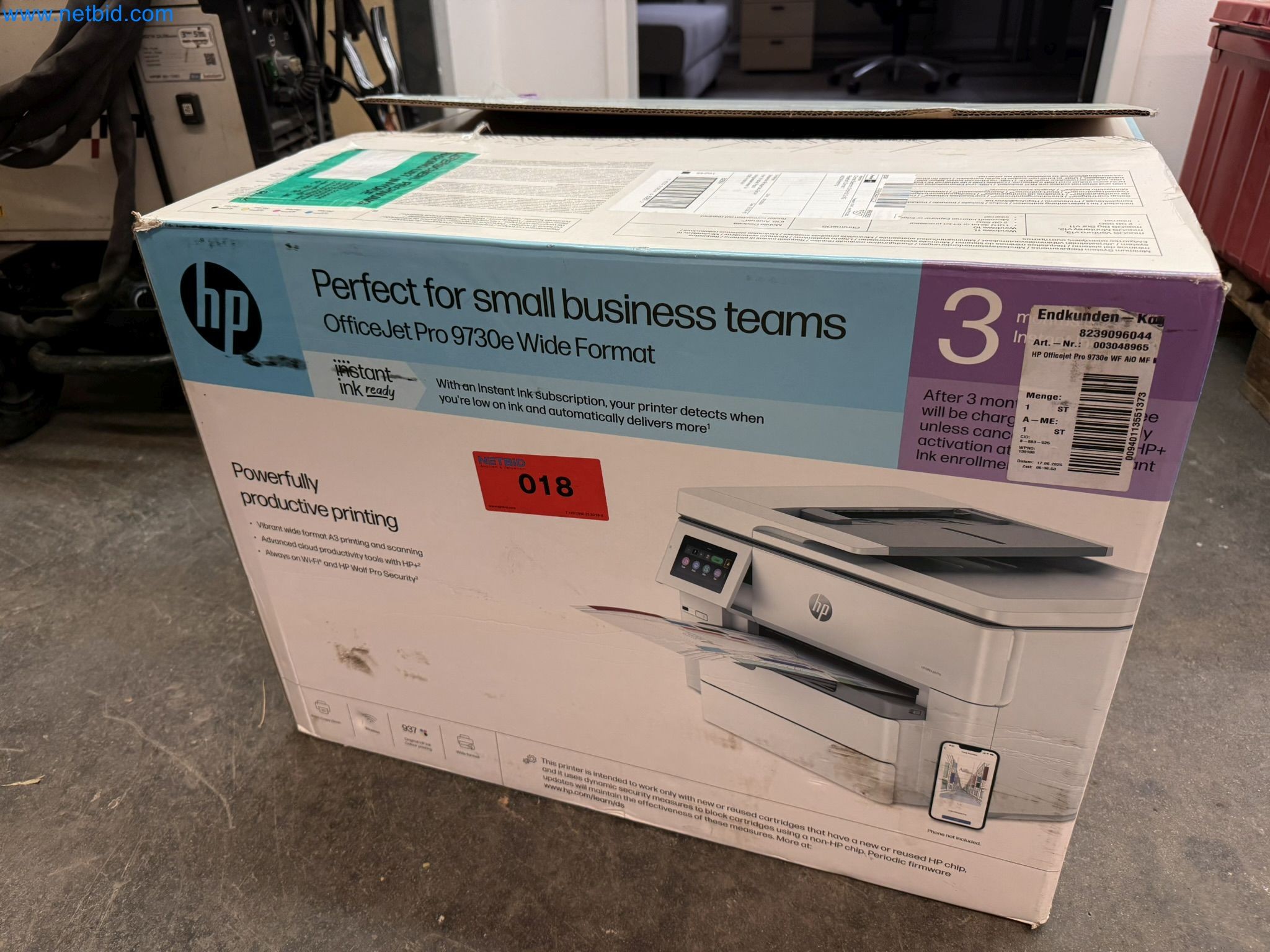 Equipment, material stocks and operating equipment of a plant construction company-1