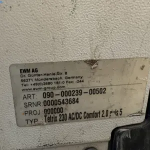 TIG welding machine EWM Tetrix 230 AC/DC Comfort 2.0 puls 5