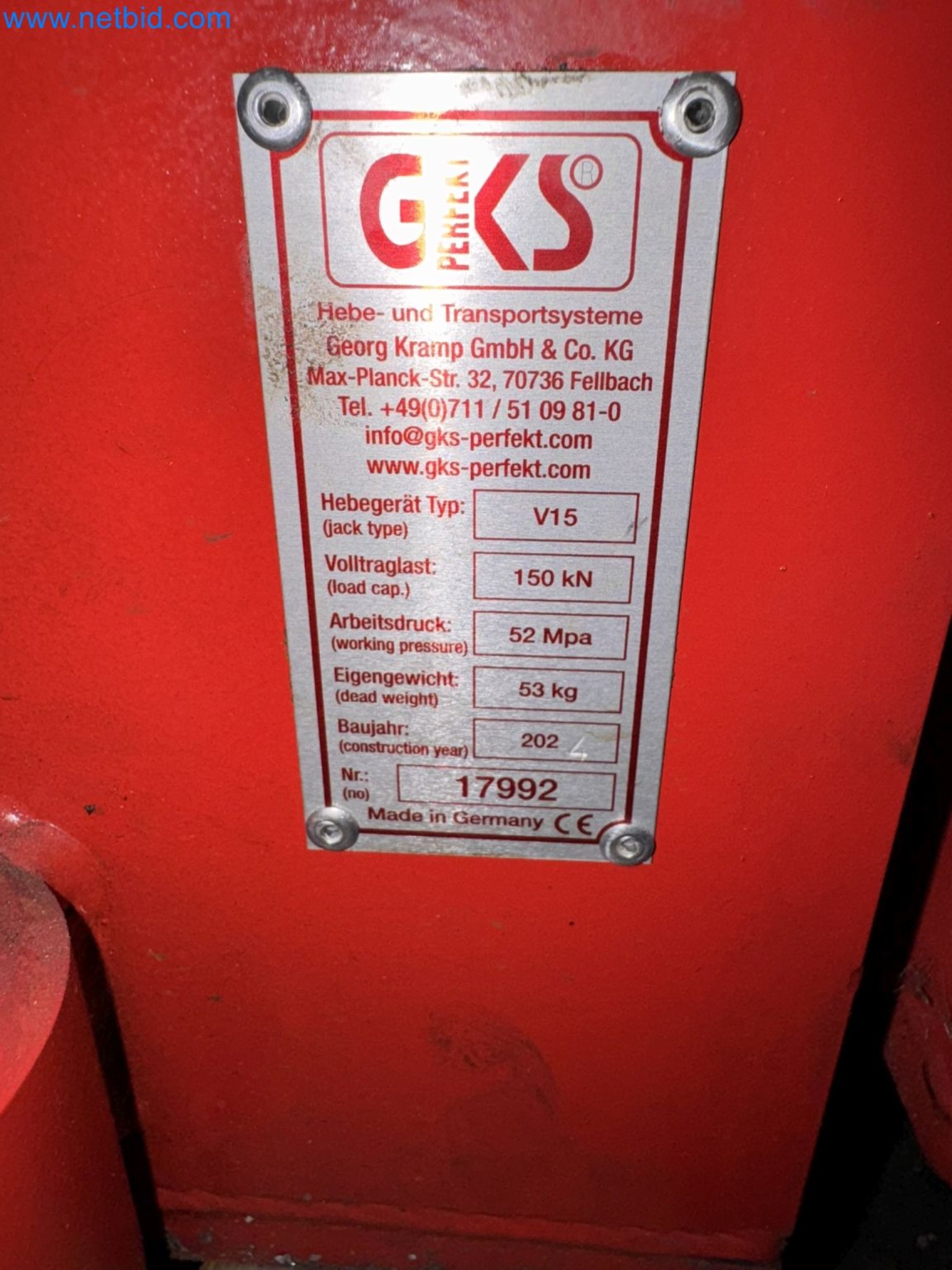 Equipment, material stocks and operating equipment of a plant construction company-1