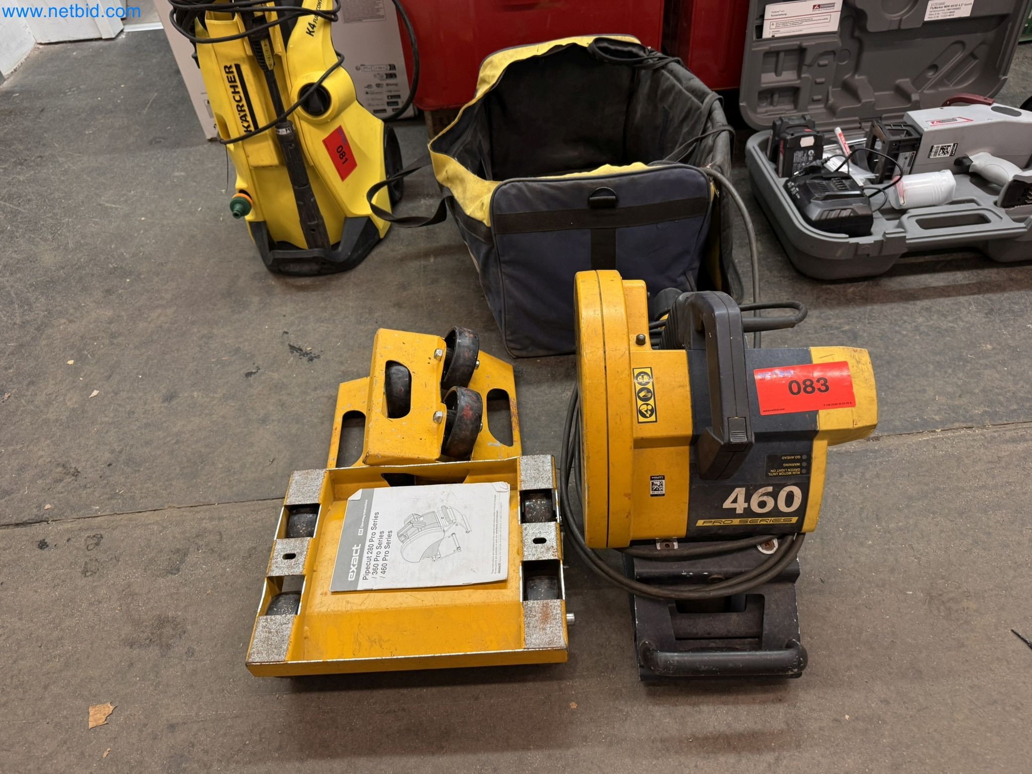 Equipment, material stocks and operating equipment of a plant construction company-1