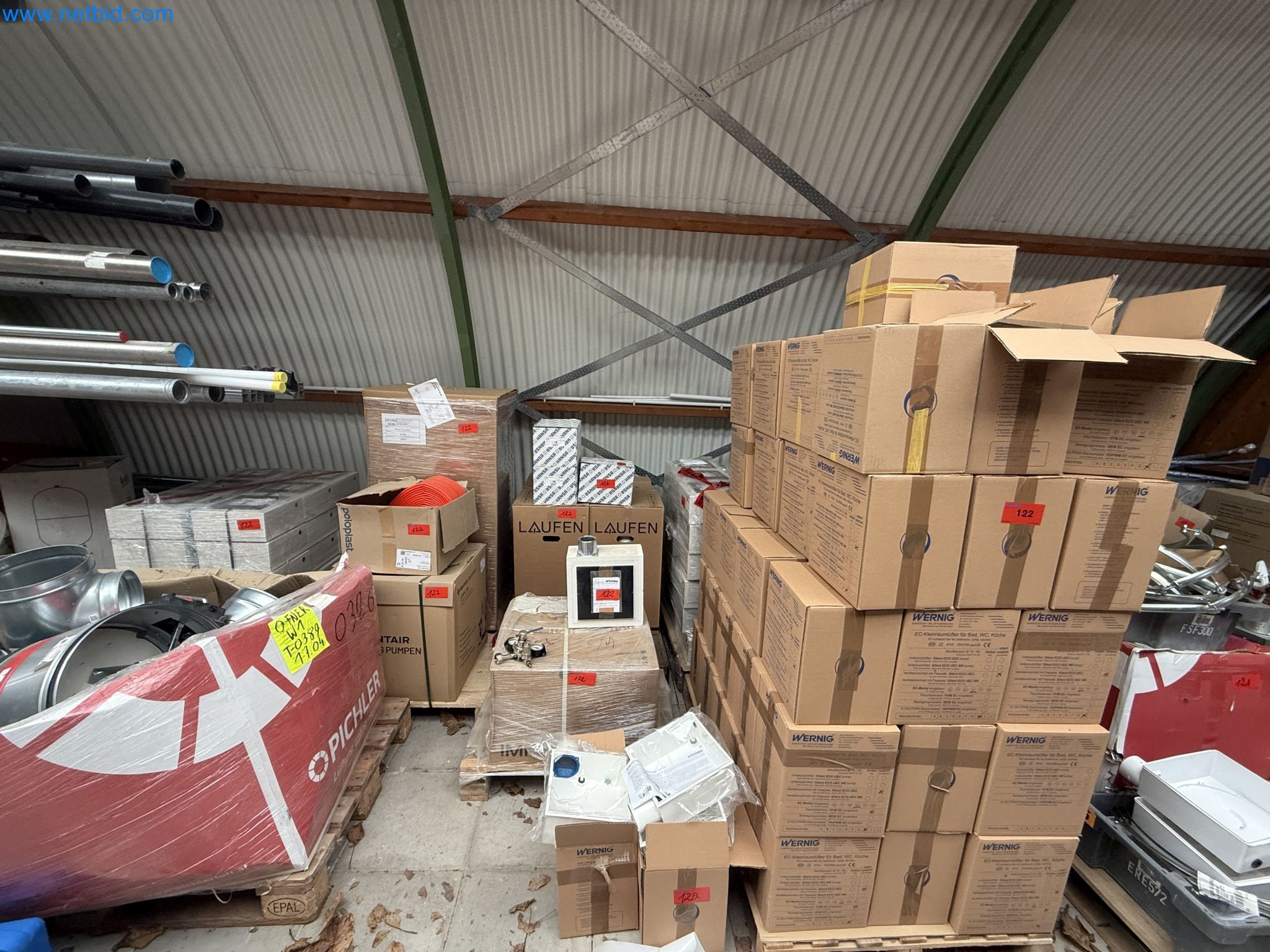 Vehicles and material stocks of a plant construction company-17