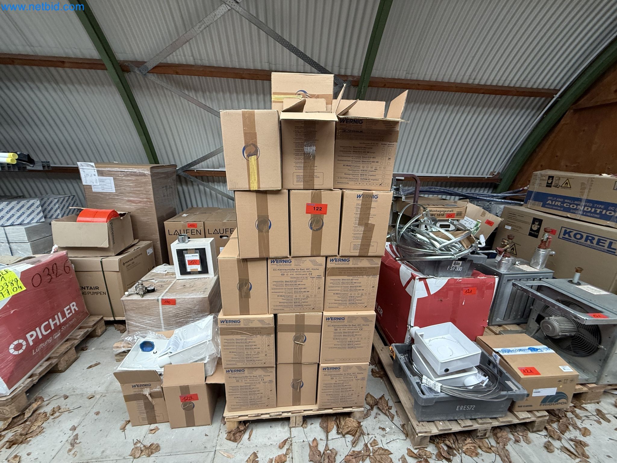 Vehicles and material stocks of a plant construction company-1