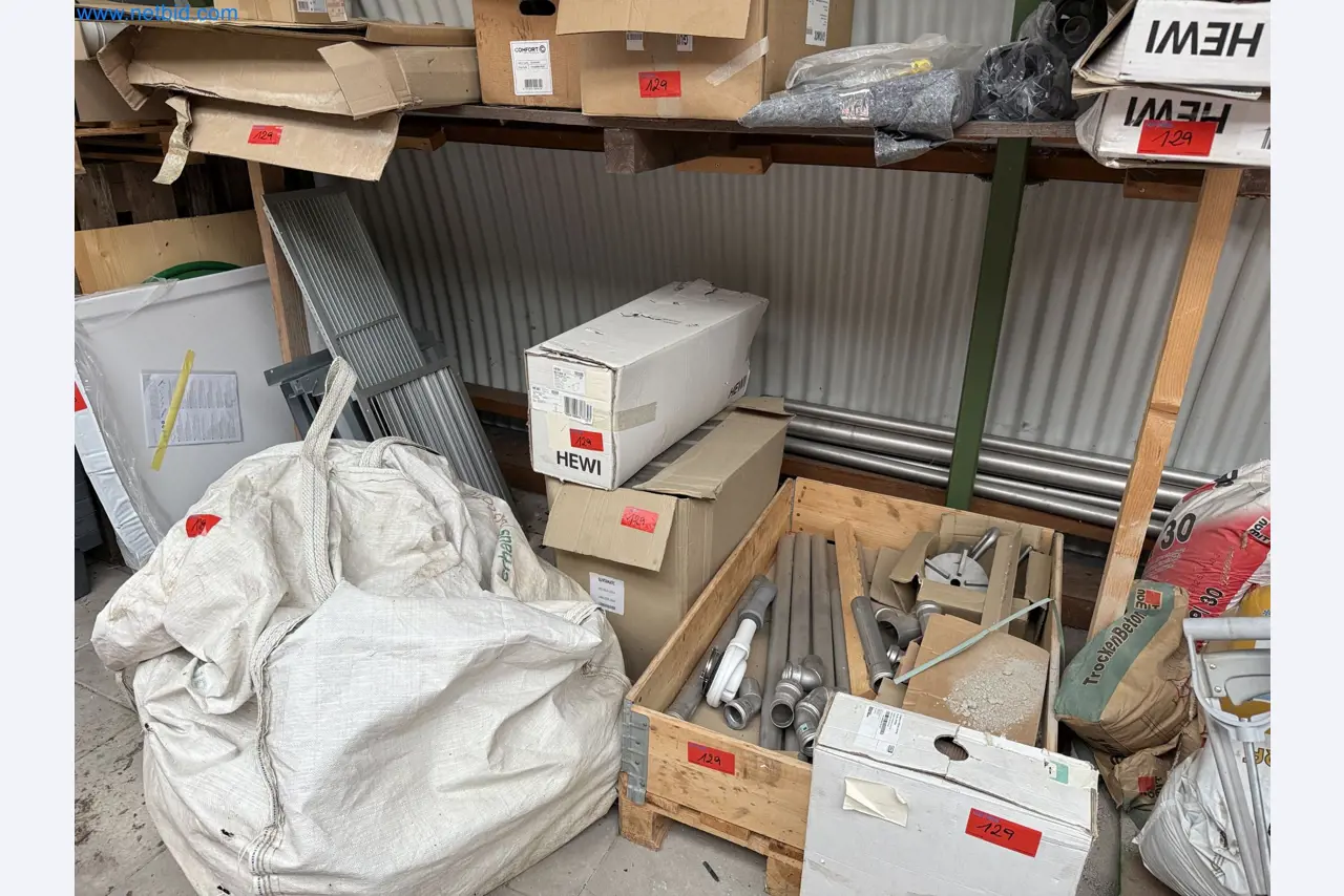 Vehicles and material stocks of a plant construction company-1