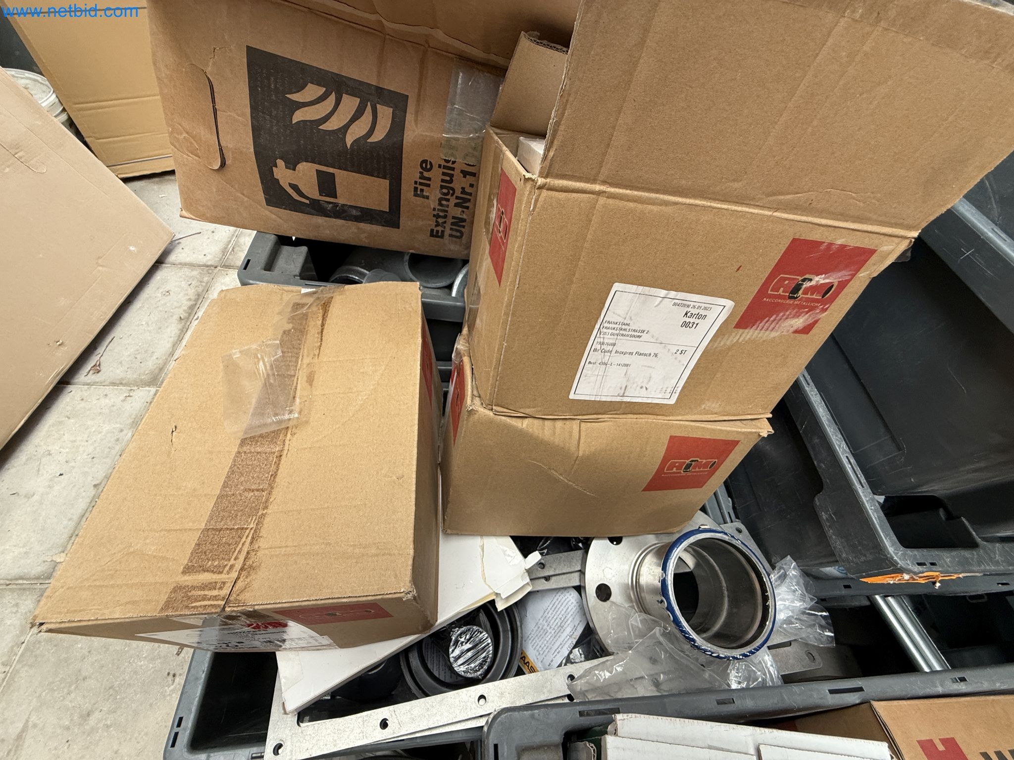 Vehicles and material stocks of a plant construction company-11