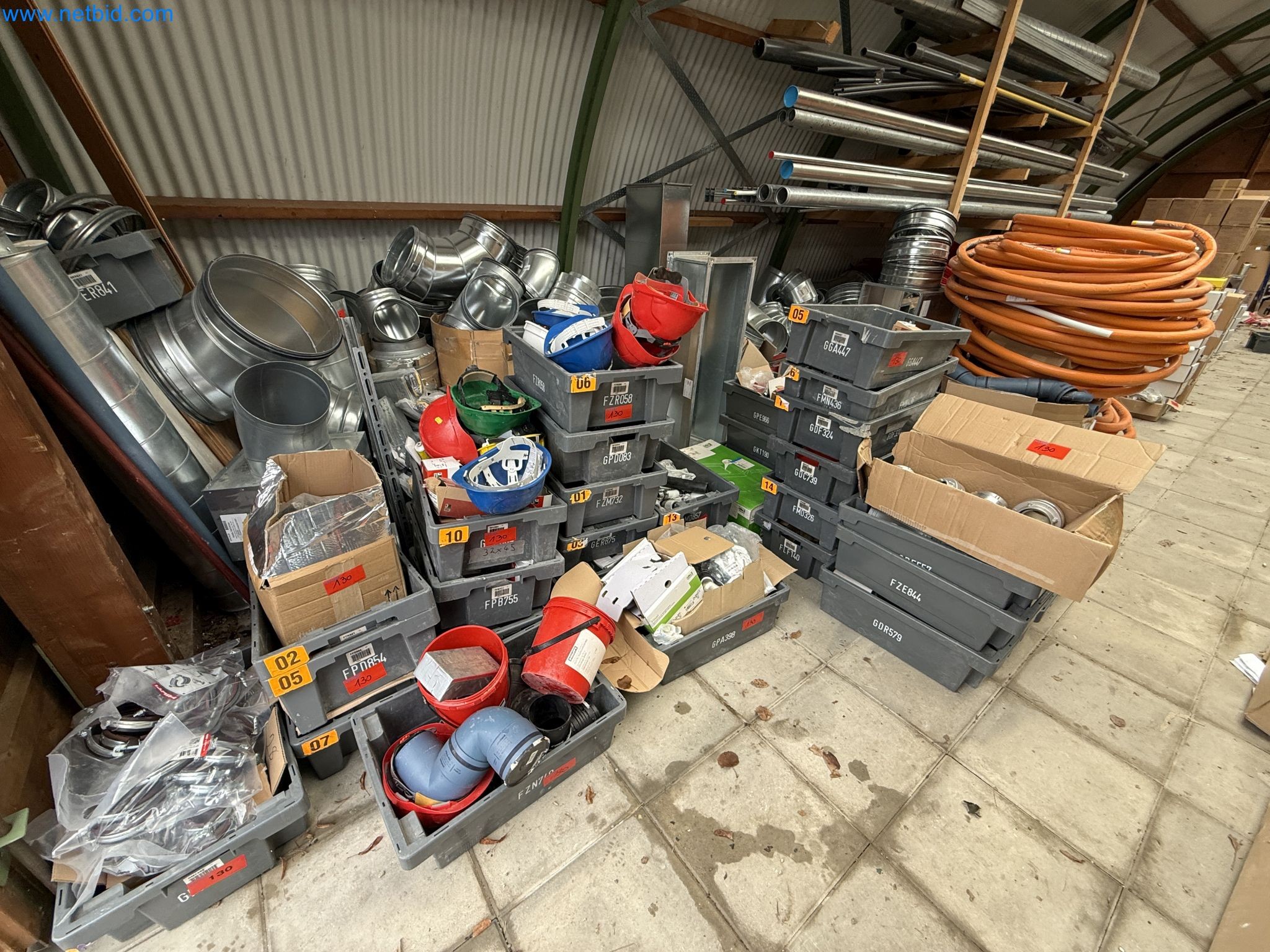 Vehicles and material stocks of a plant construction company-1