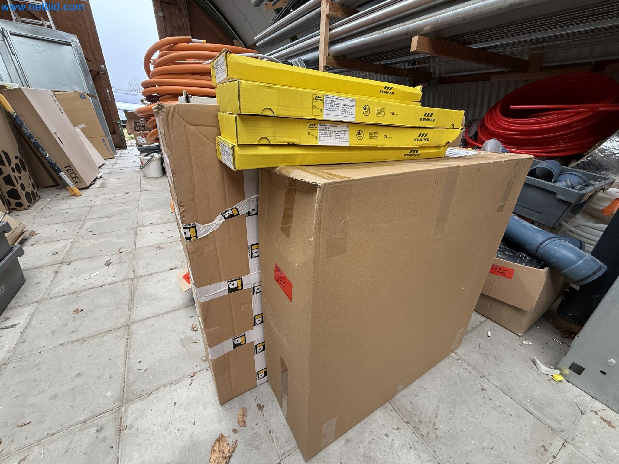 Vehicles and material stocks of a plant construction company-37