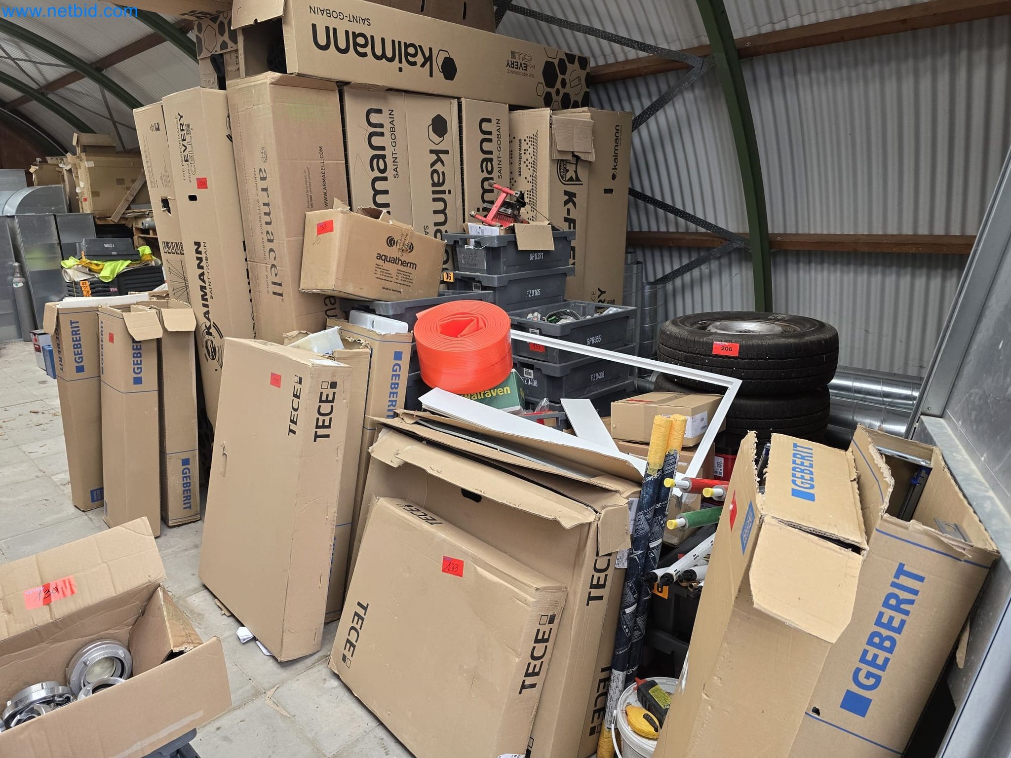 Vehicles and material stocks of a plant construction company-1