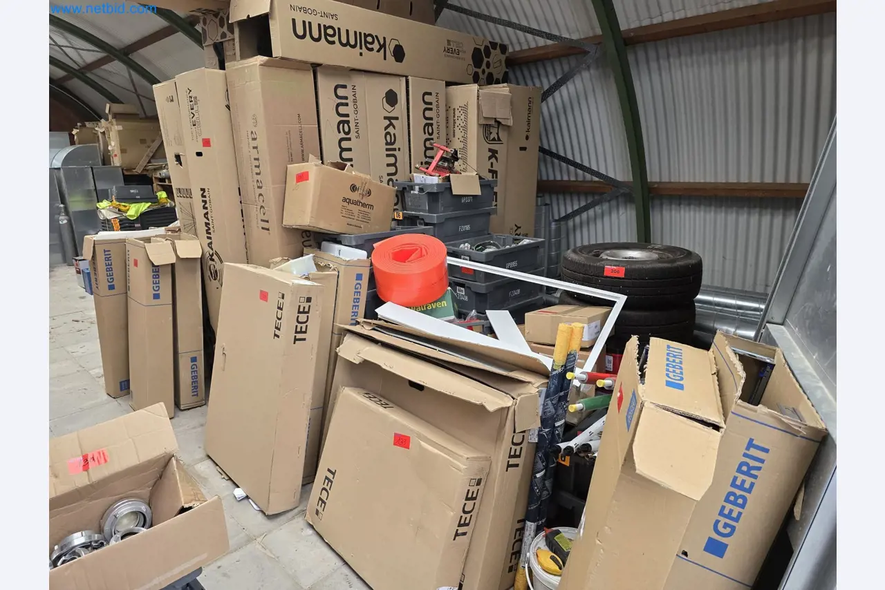 Vehicles and material stocks of a plant construction company-1