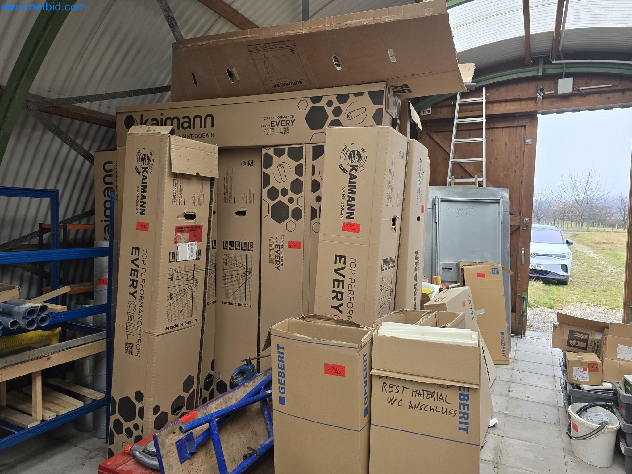 Vehicles and material stocks of a plant construction company-20