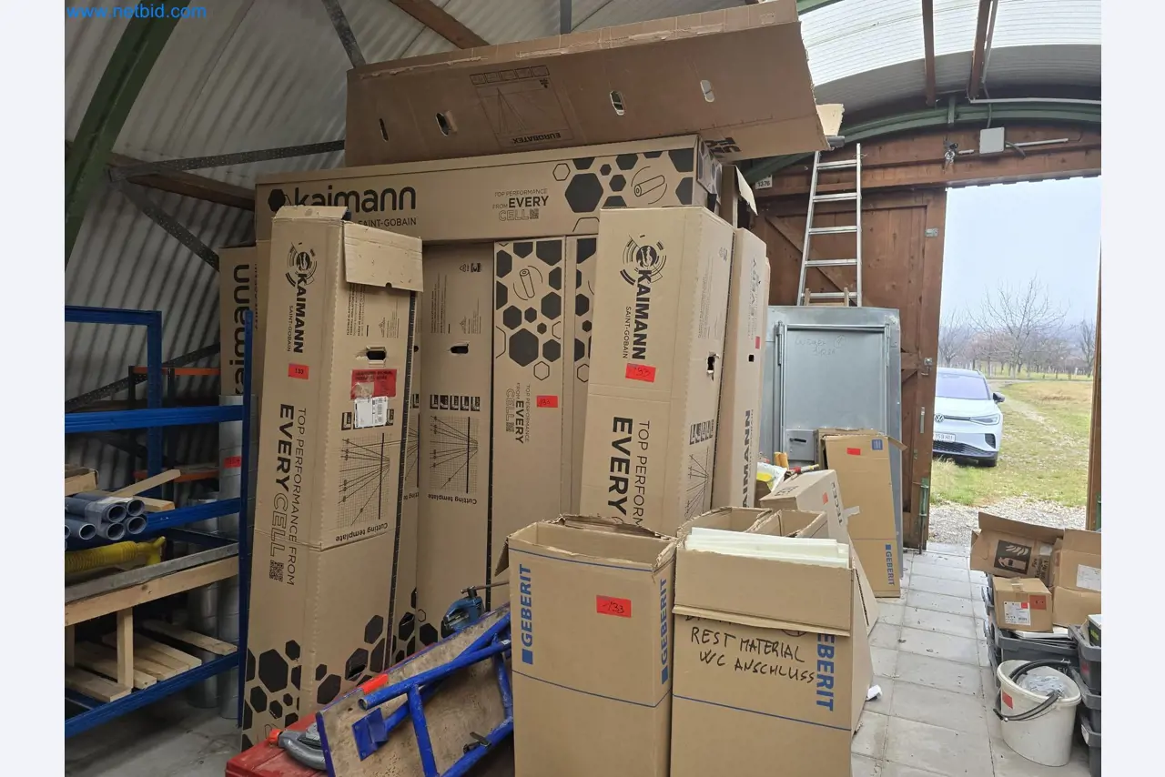 Vehicles and material stocks of a plant construction company-20