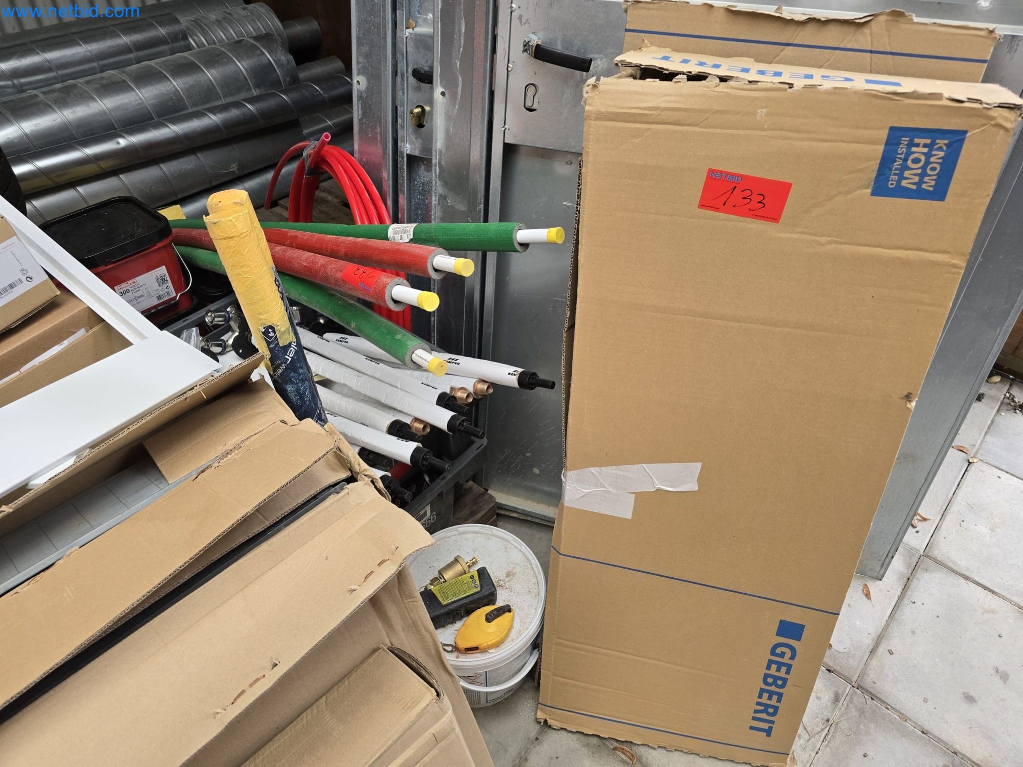 Vehicles and material stocks of a plant construction company-7