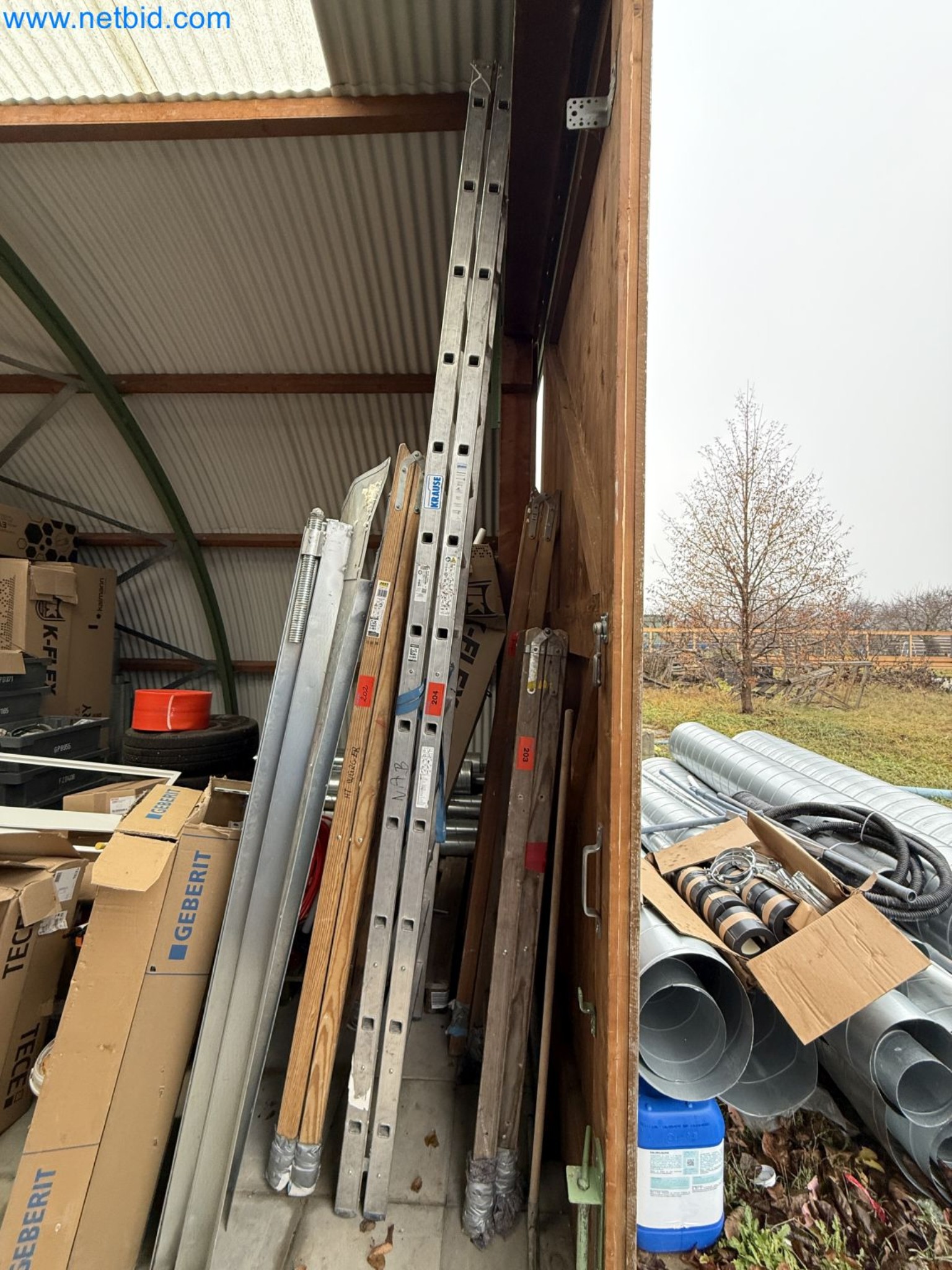 Vehicles and material stocks of a plant construction company-1