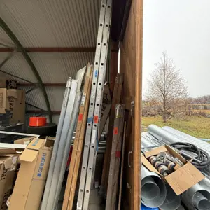 3 Wooden double ladders