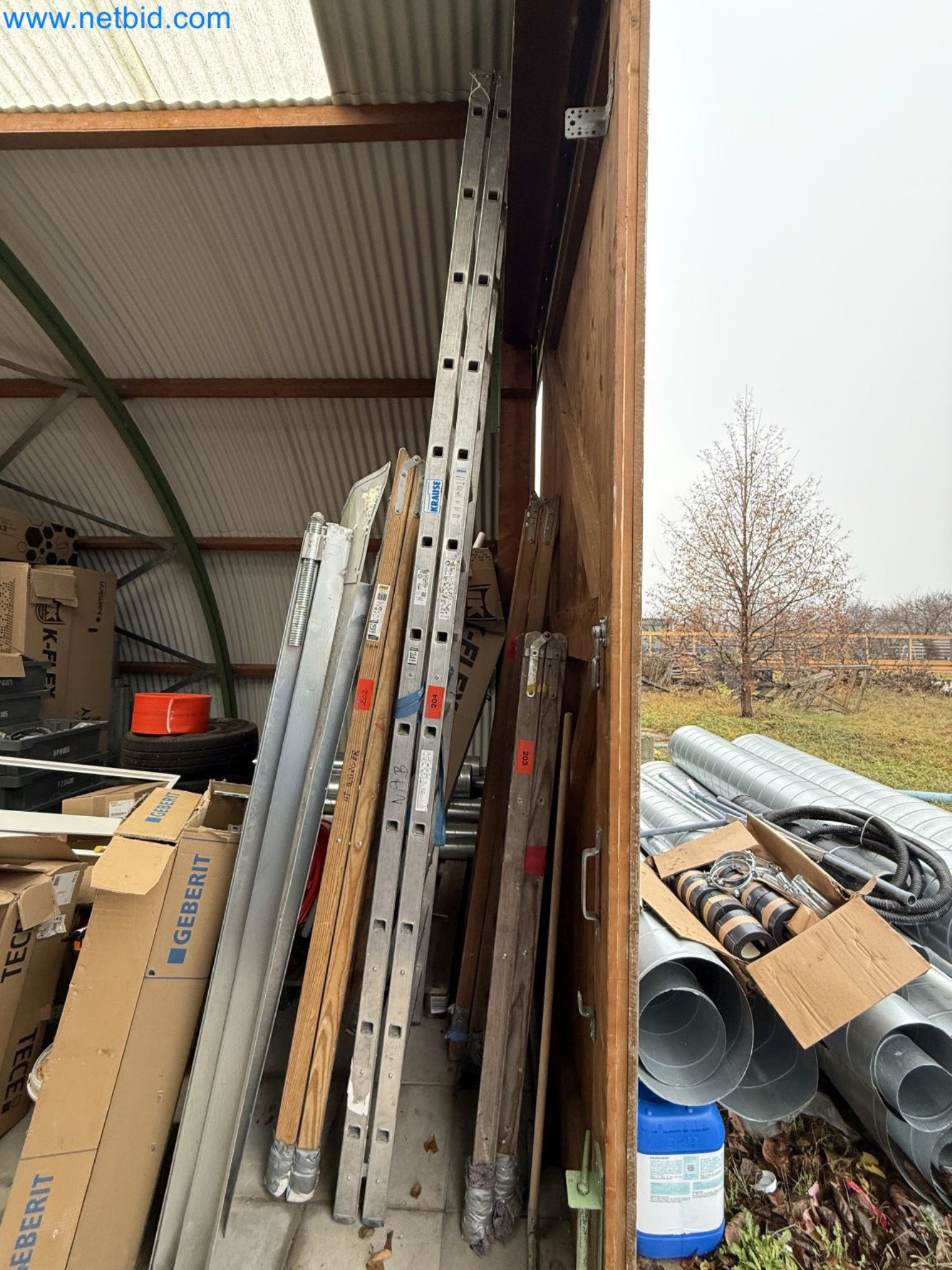 Vehicles and material stocks of a plant construction company-1