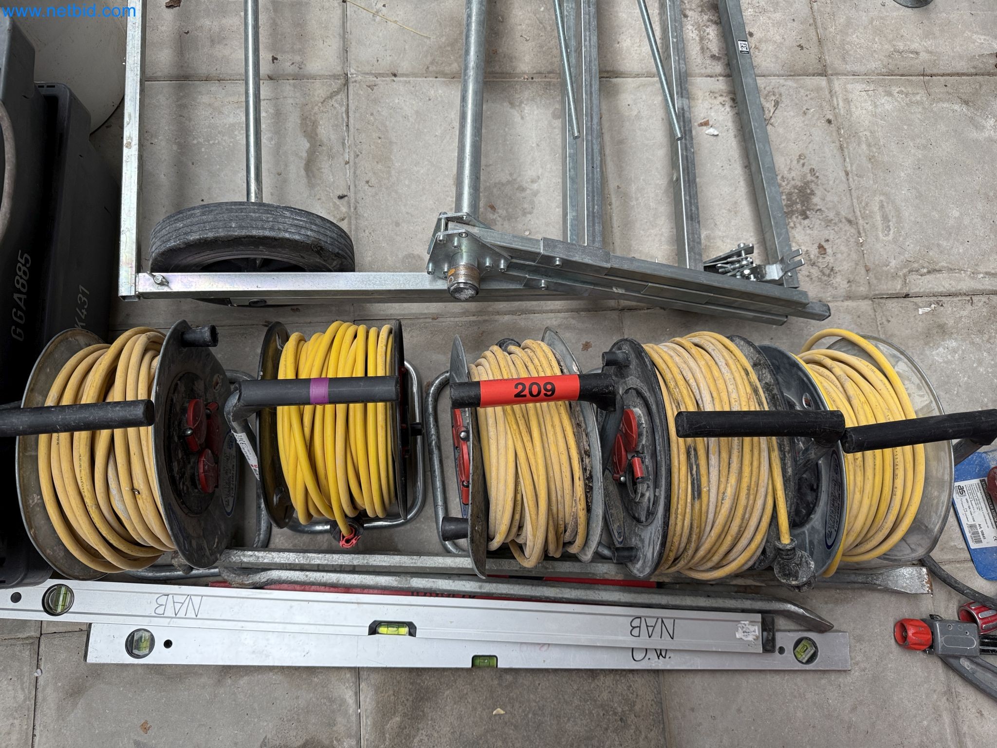 Vehicles and material stocks of a plant construction company-1