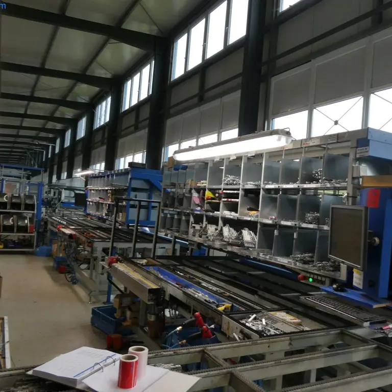 Semi-automated assembly line for window fittings Stürz