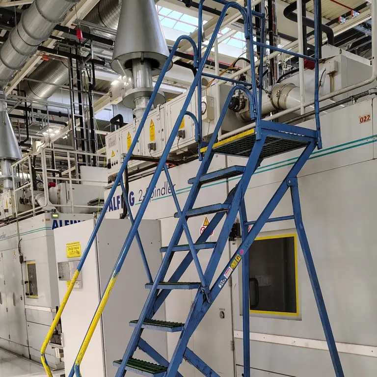 Mobile steel work stairs