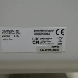 Electric heater Kingfisher HTXM25GT49