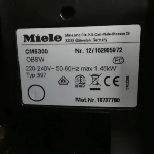 Fully automatic coffee machine Miele