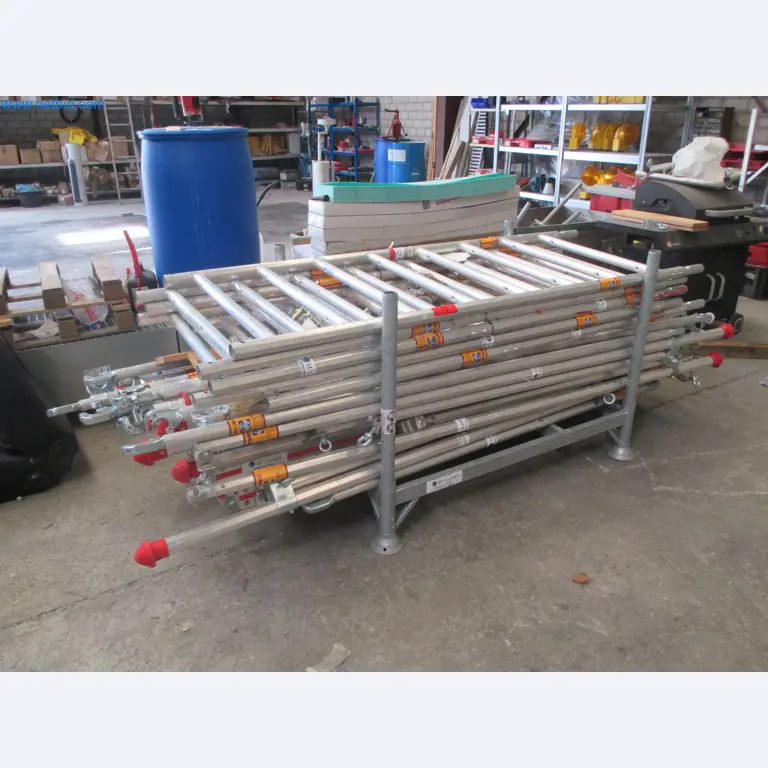 Scaffolding components (some from the construction site), machinery, and vehicles belonging to a construction company-1