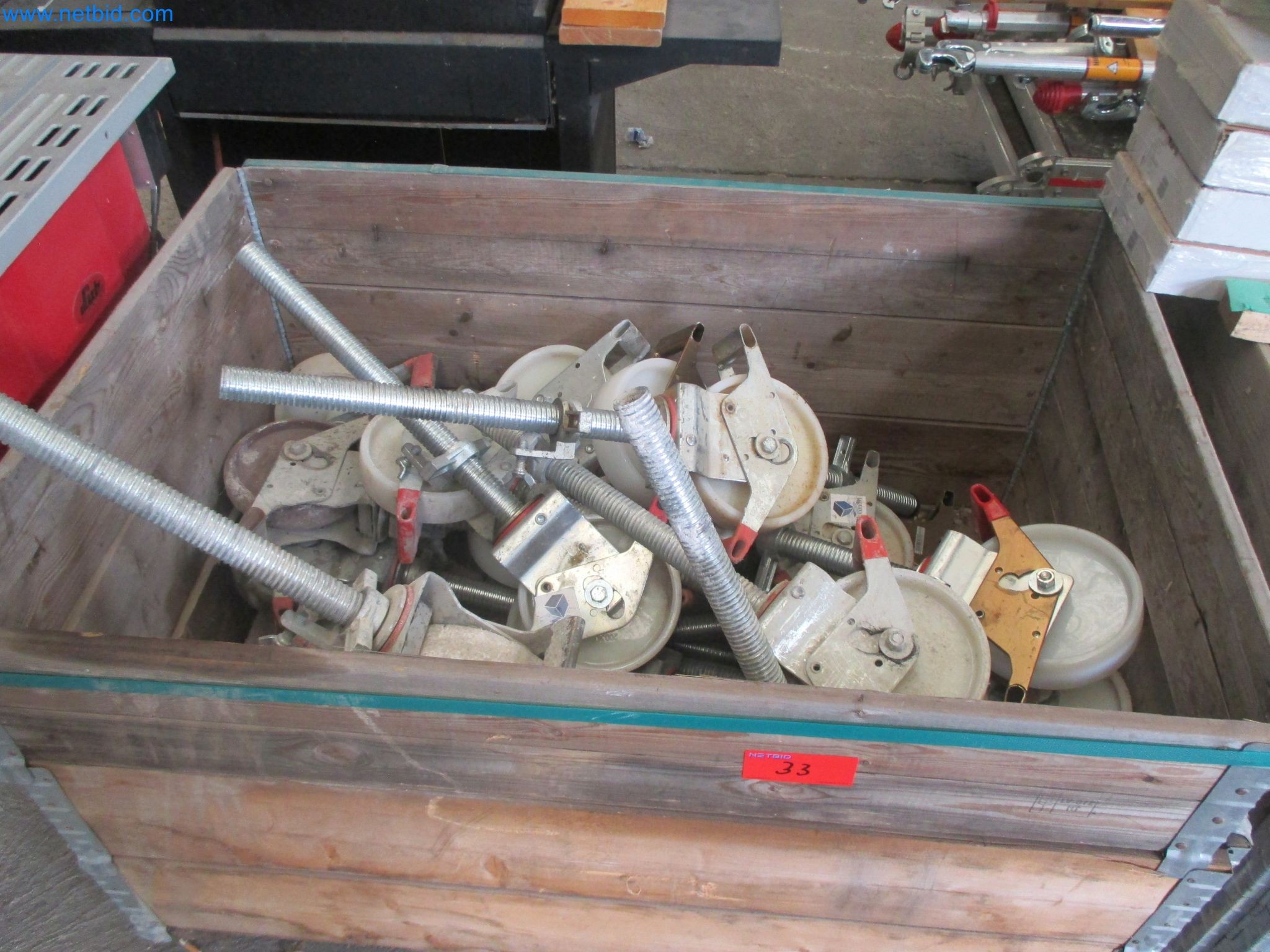 Scaffolding components (some from the construction site), machinery, and vehicles belonging to a construction company-3