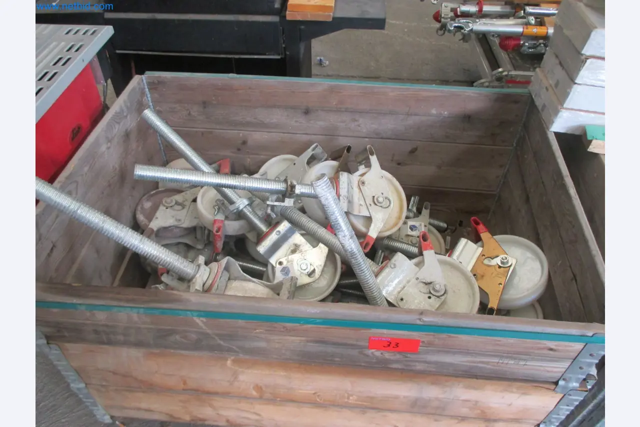 Scaffolding components (some from the construction site), machinery, and vehicles belonging to a construction company-3