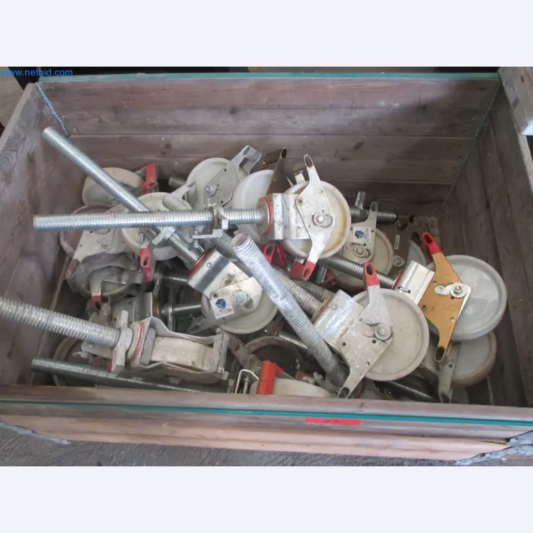 Scaffolding components (some from the construction site), machinery, and vehicles belonging to a construction company-4