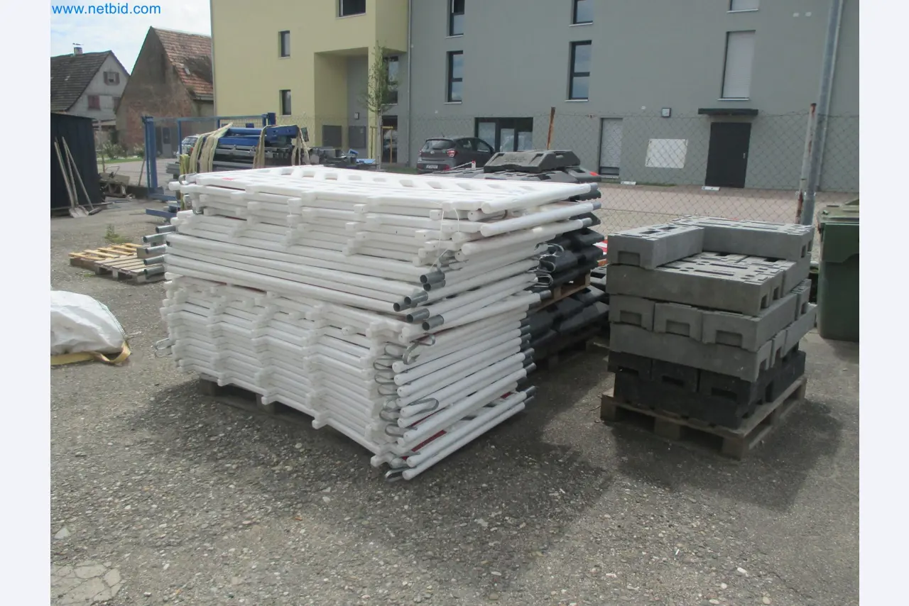 Scaffolding components (some from the construction site), machinery, and vehicles belonging to a construction company-1