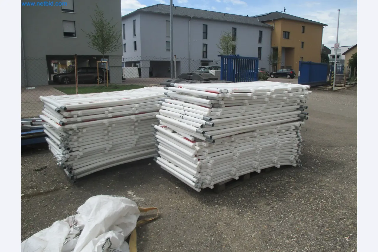 Scaffolding components (some from the construction site), machinery, and vehicles belonging to a construction company-2